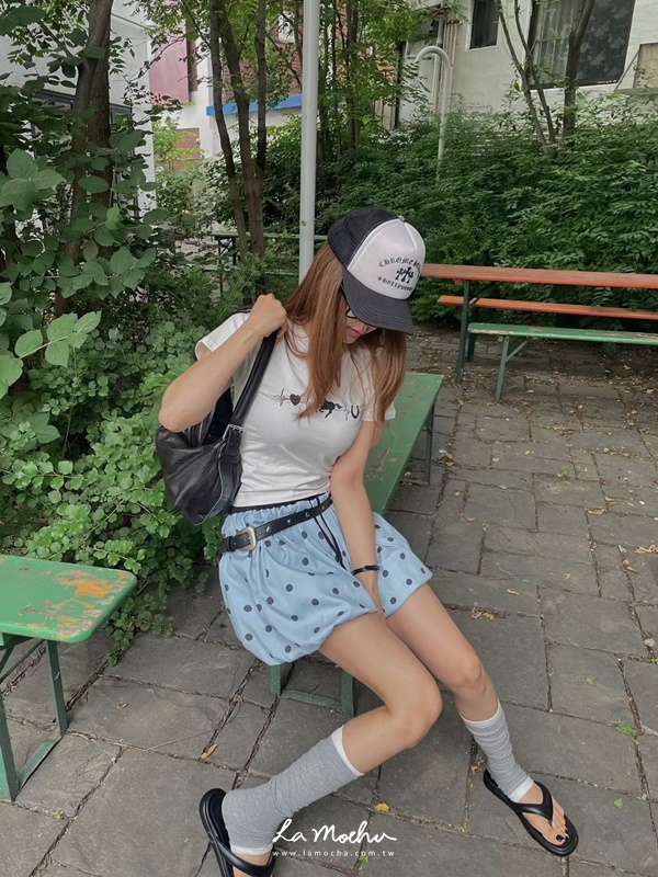 馬蹄彈性短袖上衣